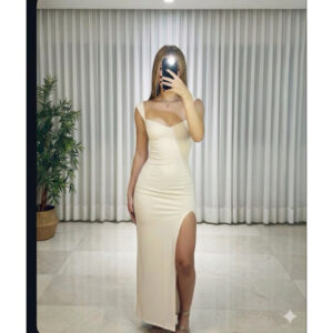 Vestido Longo Suplex Elegante para Formatura e Casamento